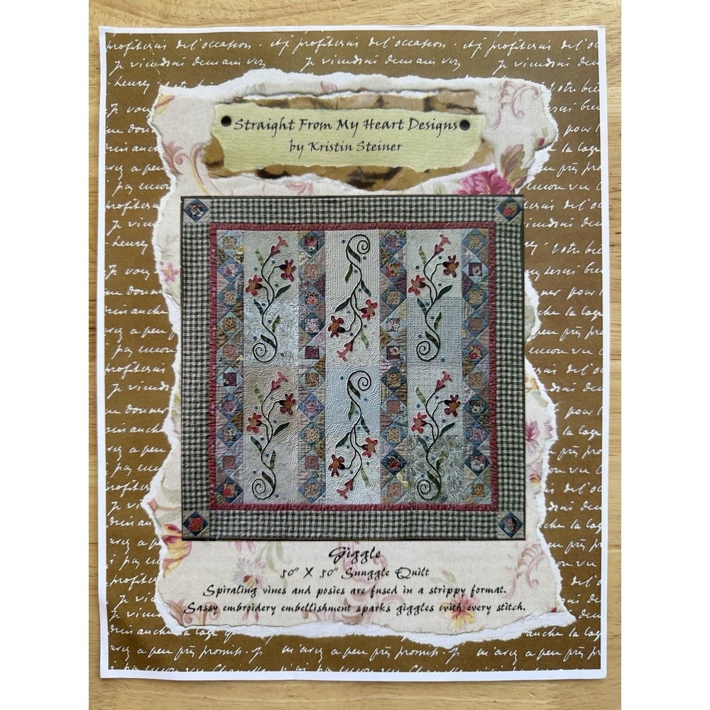 Giggle 50"x50" Snuggle Quilt Pattern By Straight From My Heart Designs